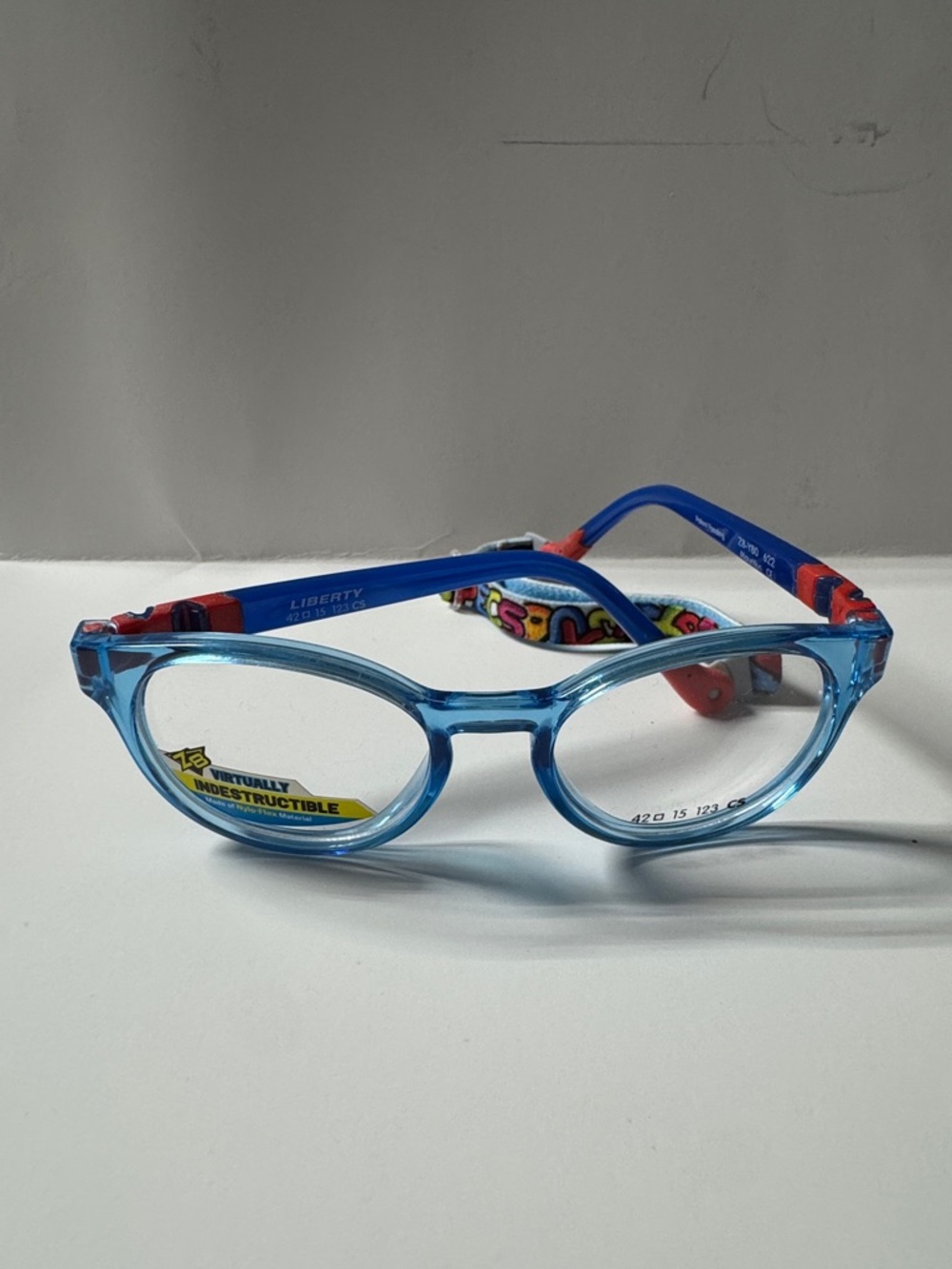 Liberty Kids Blue Indestructible Eyewear with Colorful Strap